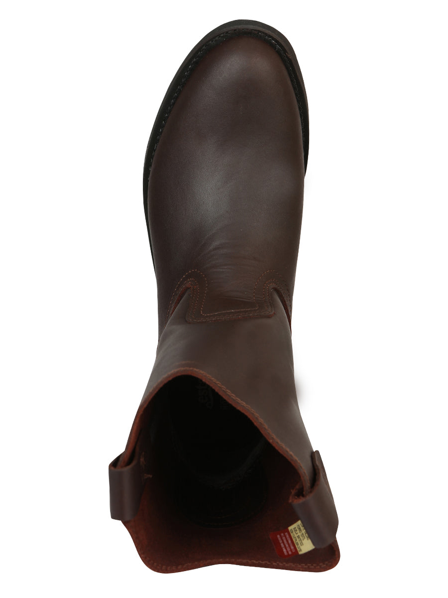 Botín Vaquero de Hombre El General Trabajo en Piel Color Shedron 316