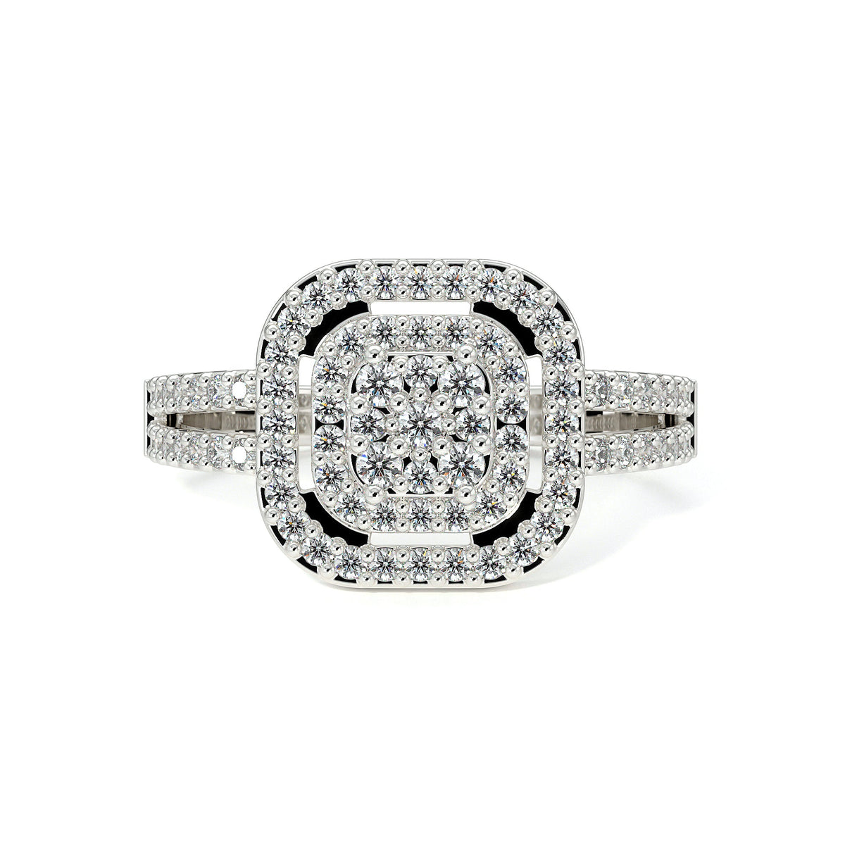 Anillo De Compromiso Promesa De Plata Con Moissanita