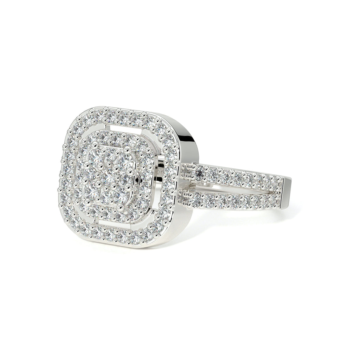 Anillo De Compromiso Promesa De Plata Con Moissanita