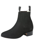Botín Vaquero de Hombre El General Charro en Piel Bovino Nobuck Color Negro 3663