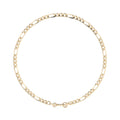 Pulsera De Oro 14k Figaro Solida De 18.5 Cm Calibre 2mm