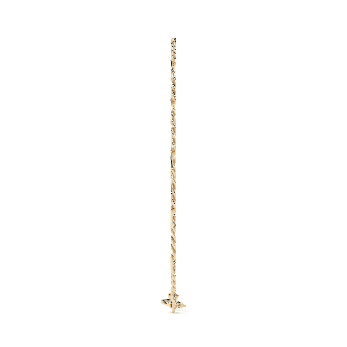 Pulsera Italiana Figaro Hueca De 10 Quilates 2.0mm
