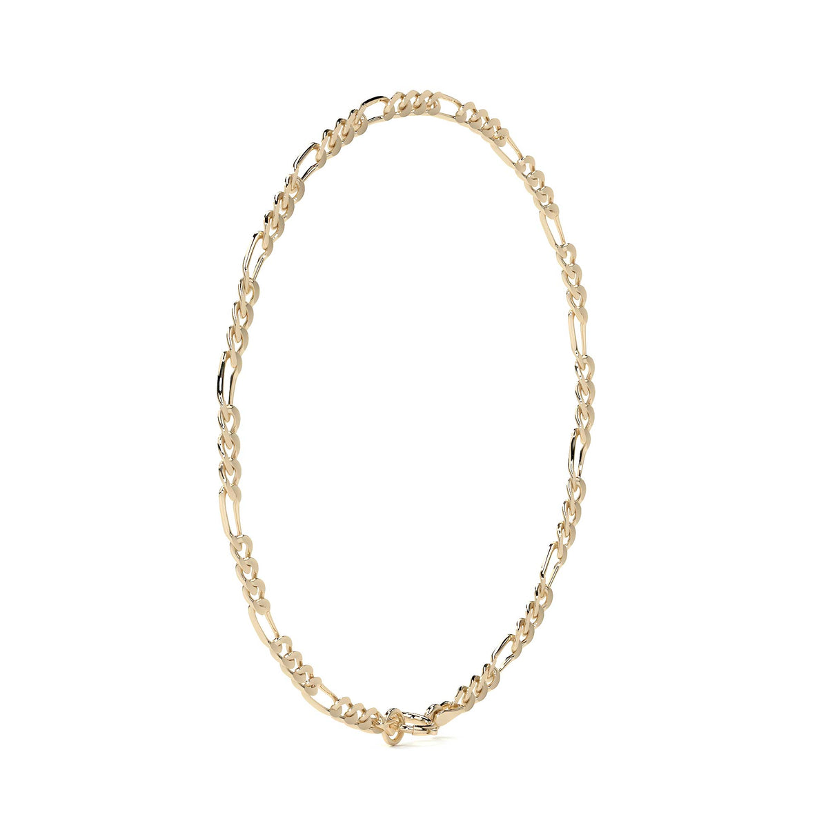 Pulsera Italiana Figaro Hueca De 10 Quilates 2.0mm