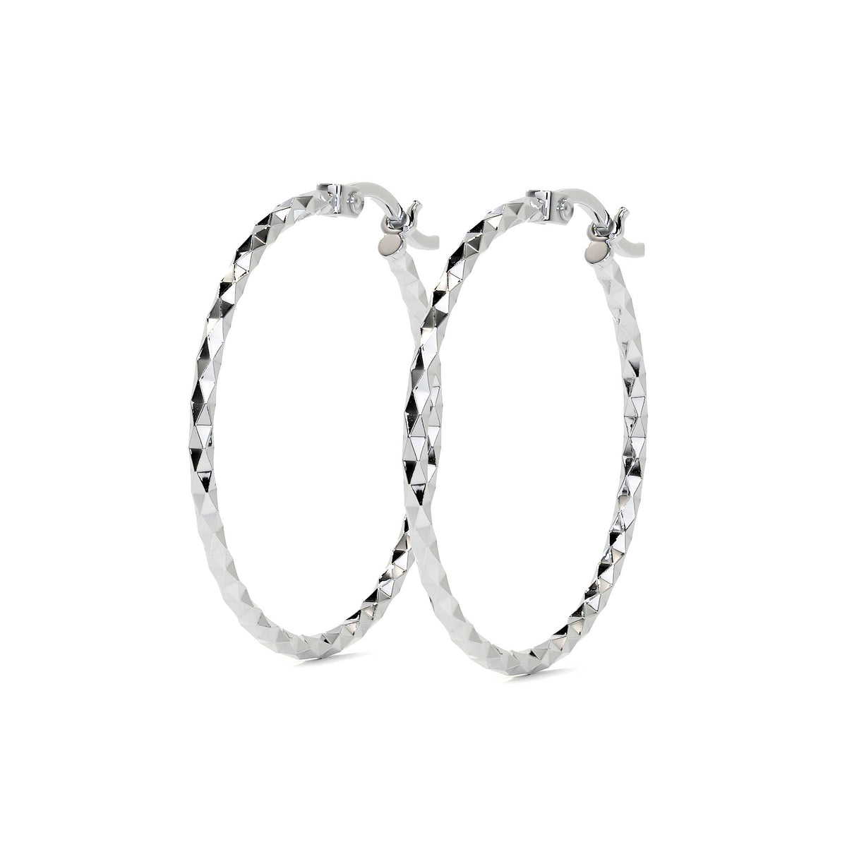 Arete Arracada Diamantada De Plata Ley 925 Para Mujer Confeti