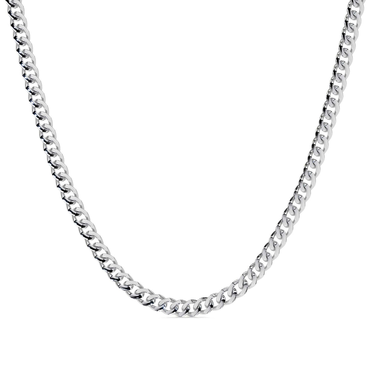 Cadena De Plata 925 Estilo Barbada De Calibre 3.2mm en 5 colores