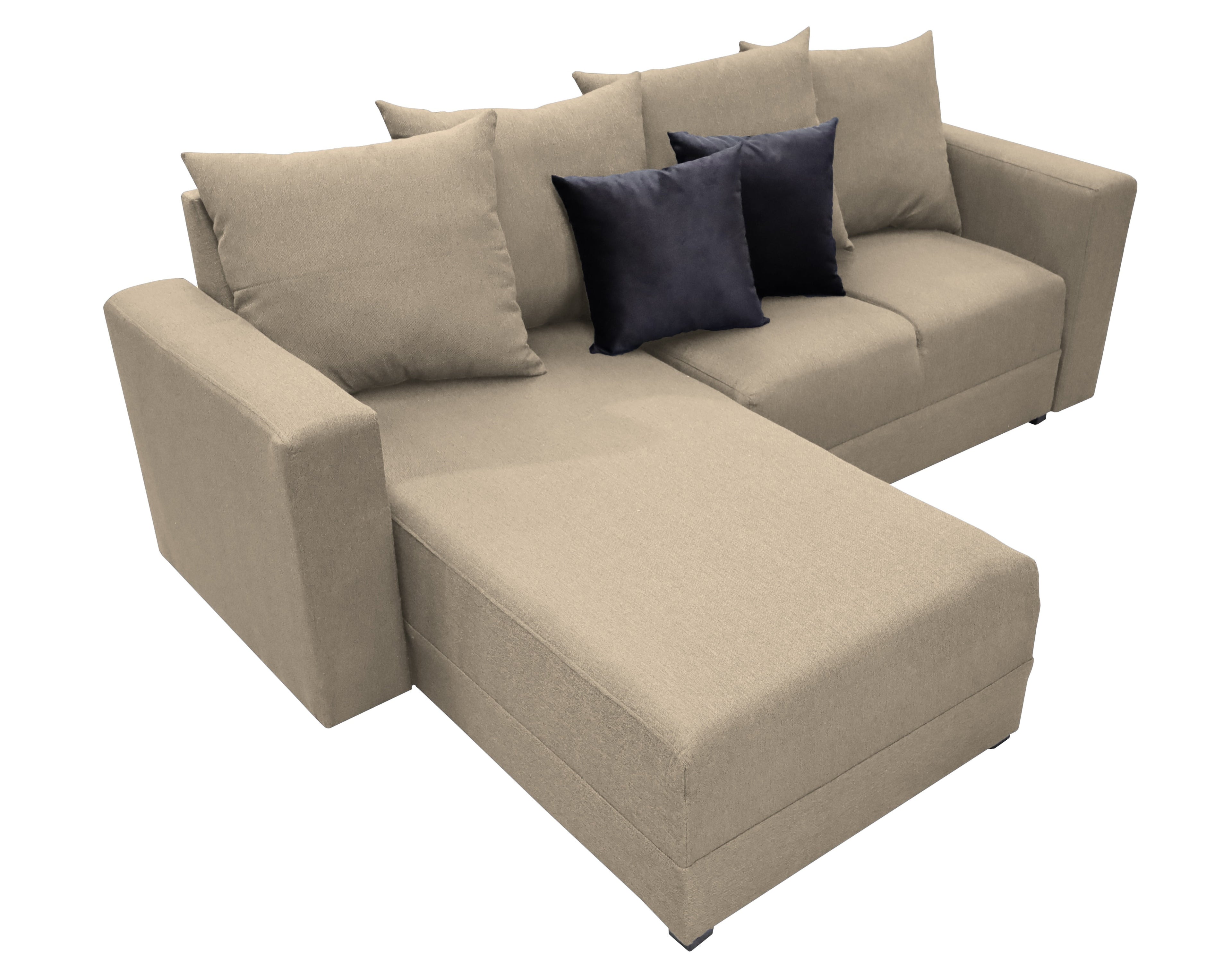 Sala Esquinera Modular El Bazar Store Lombar Beige Lino 220x160 cm Moderna en Esquina