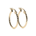 Arete Arracada De Oro 14k Con Diamantado Estilo Panal
