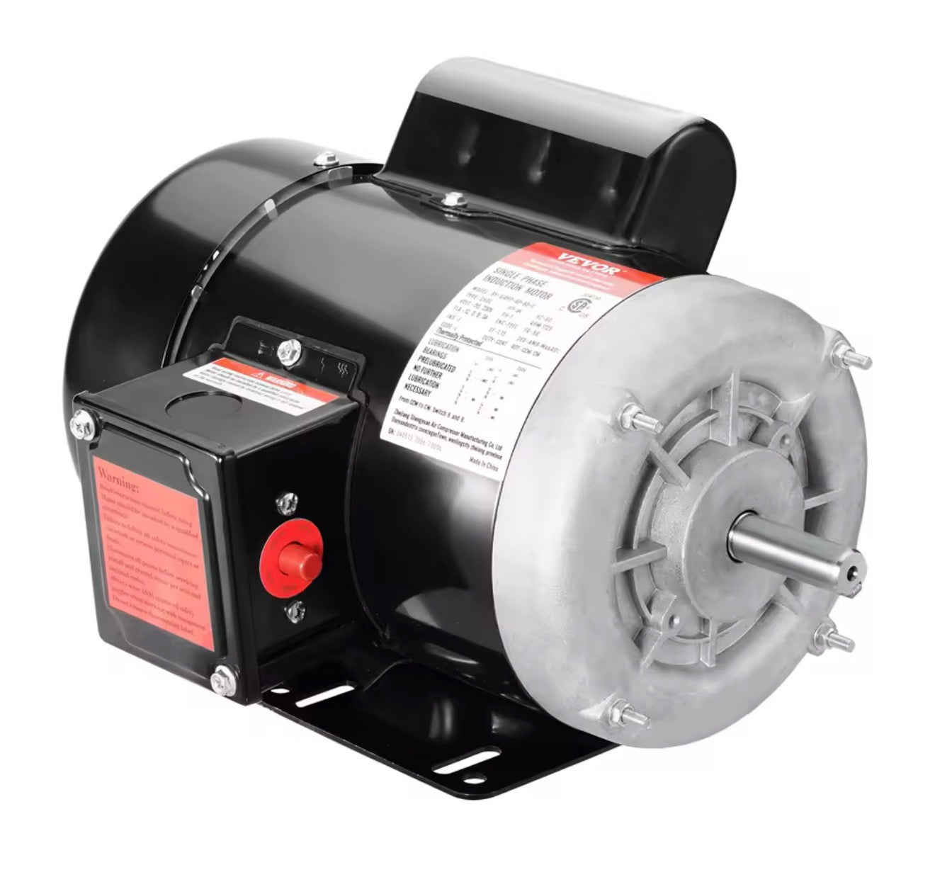 Motor eléctrico monofásico 1.5 HP para compresor de aire