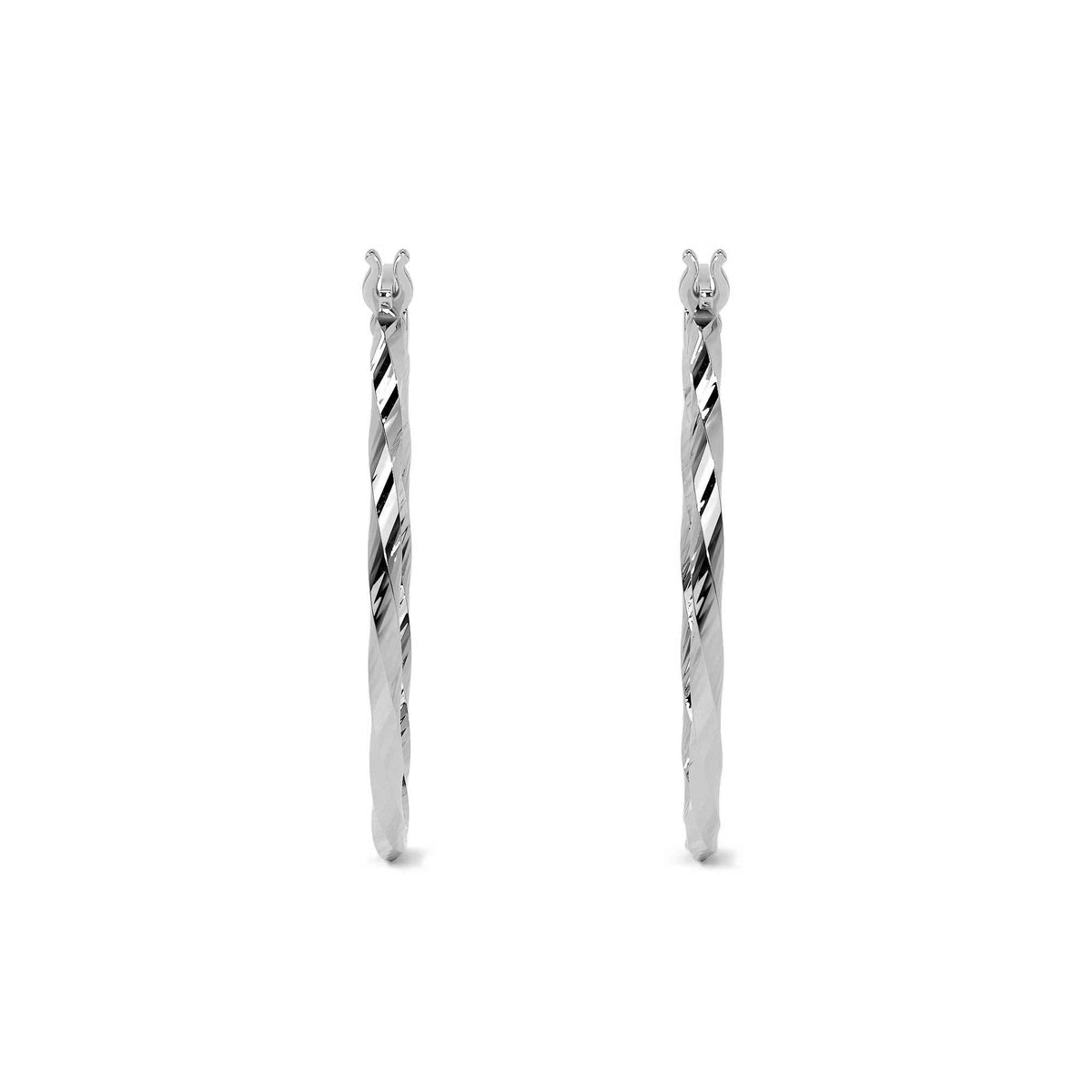 Arete De Plata 925 Para Mujer Con Diamantado Torsal