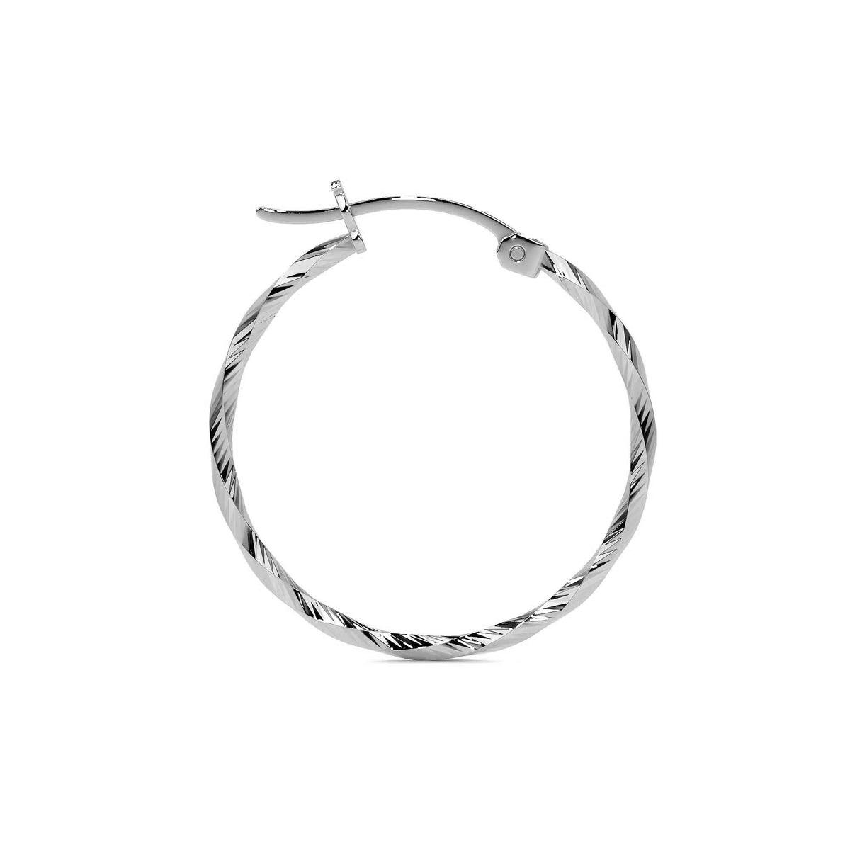 Arete De Plata 925 Para Mujer Con Diamantado Torsal