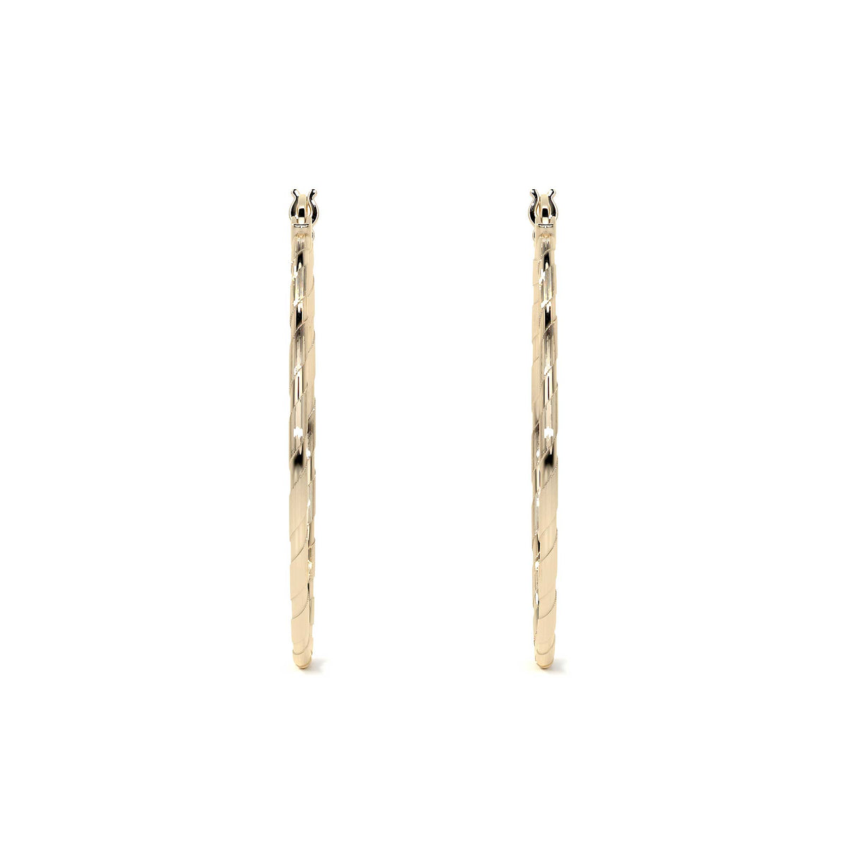 Arete Arracada Con Diamantado Cordon Blue De Oro
