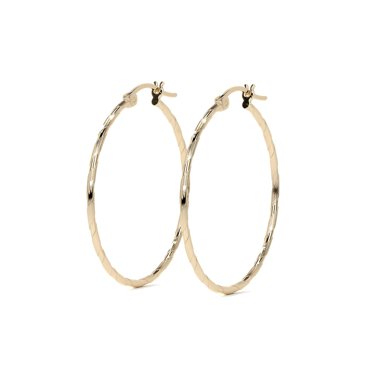 Arete Arracada Con Diamantado Cordon Blue De Oro