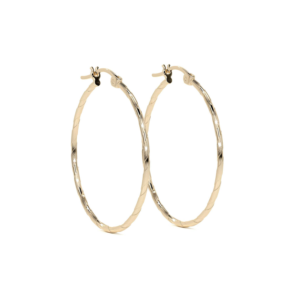 Arete Arracada Con Diamantado Cordon Blue De Oro