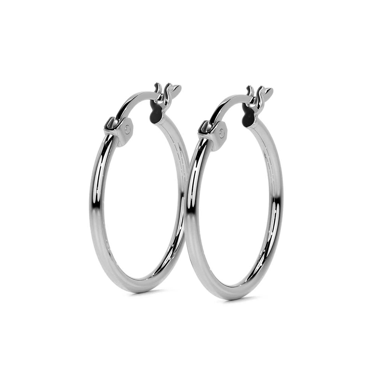 Arete Arracada Ligera Para Mujer Lisa De Plata Ley 925