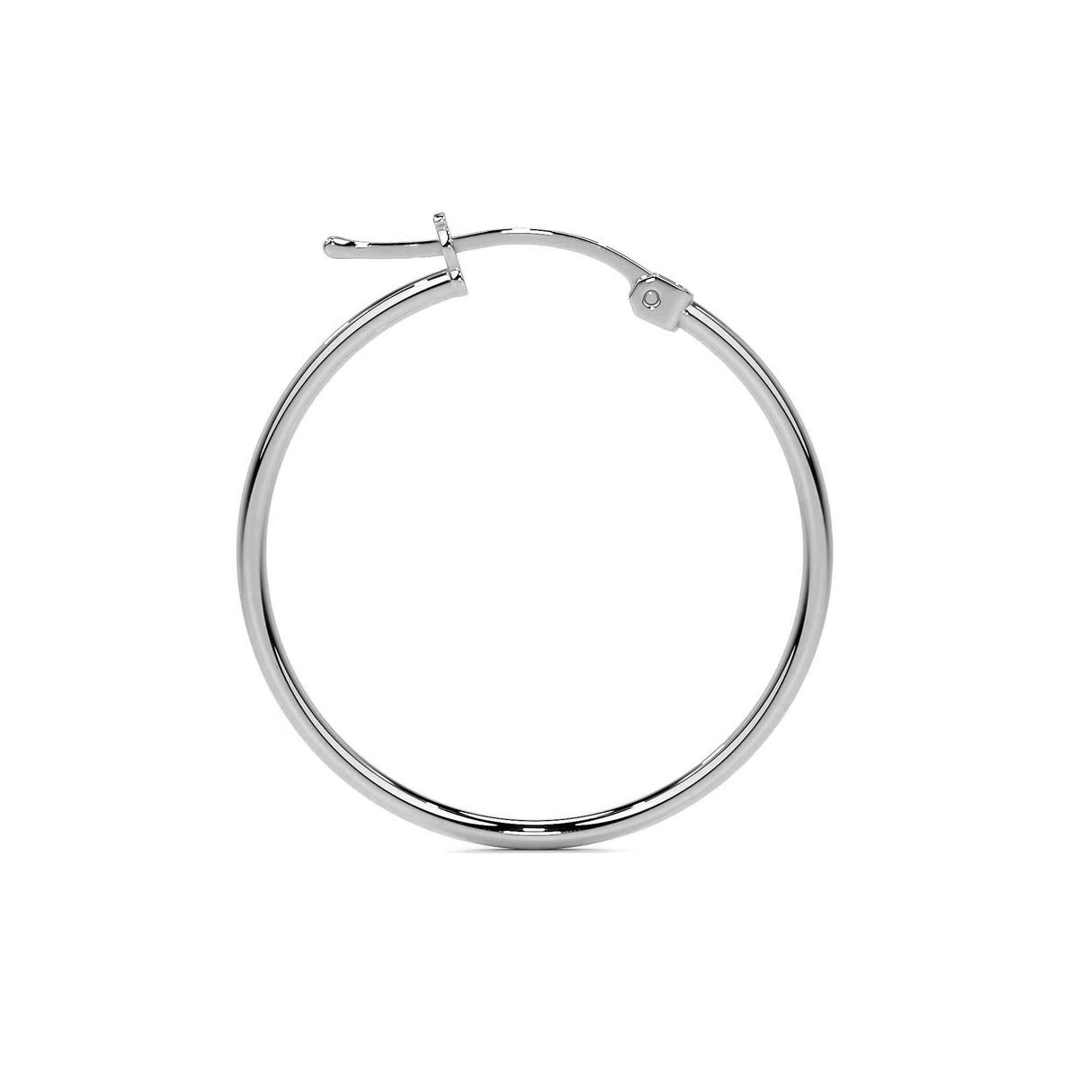 Arete Arracada Ligera Para Mujer Lisa De Plata Ley 925