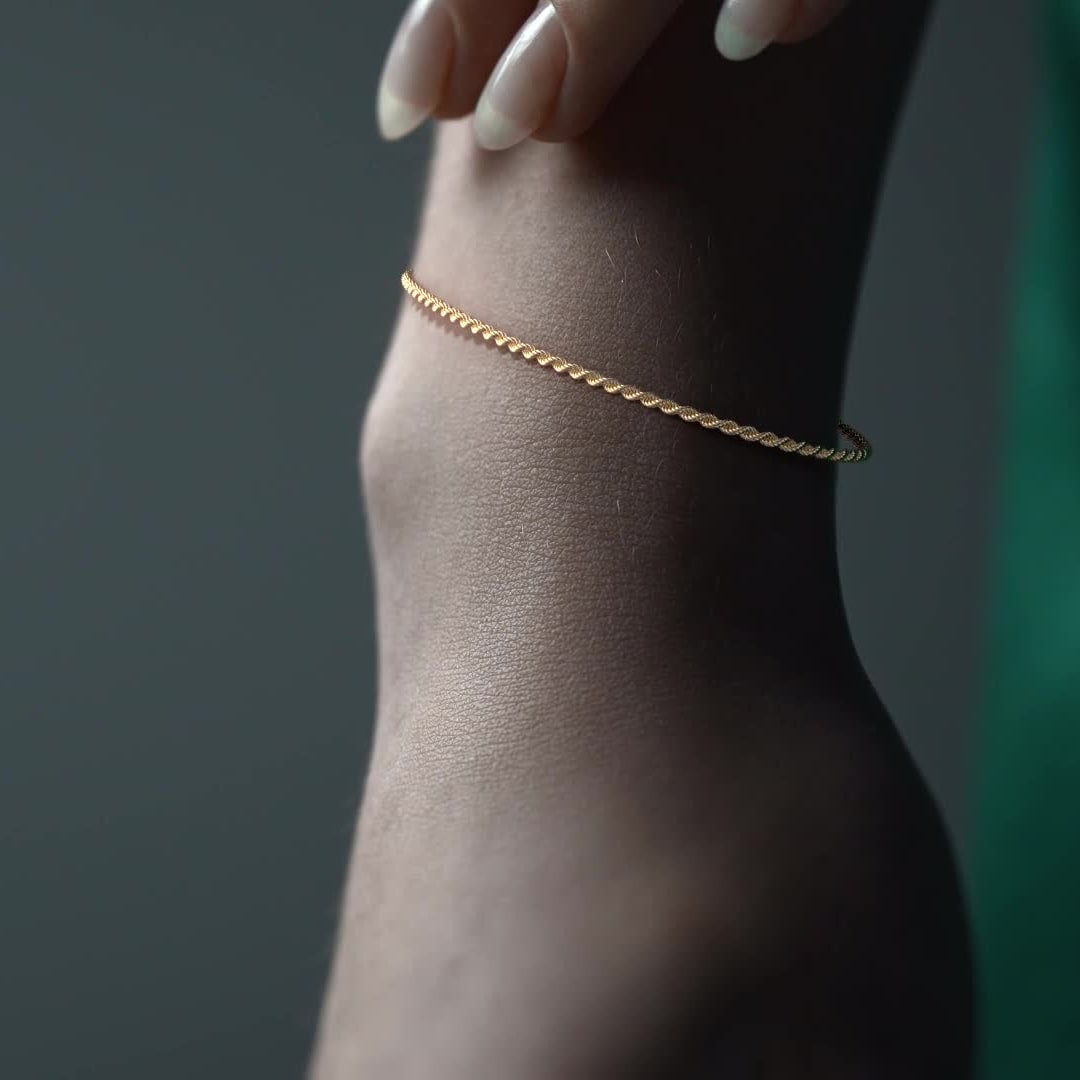 Pulsera de Oro 10K Estilo Torsal Italiano para Hombre y Mujer | Brazalete Unisex Elegante