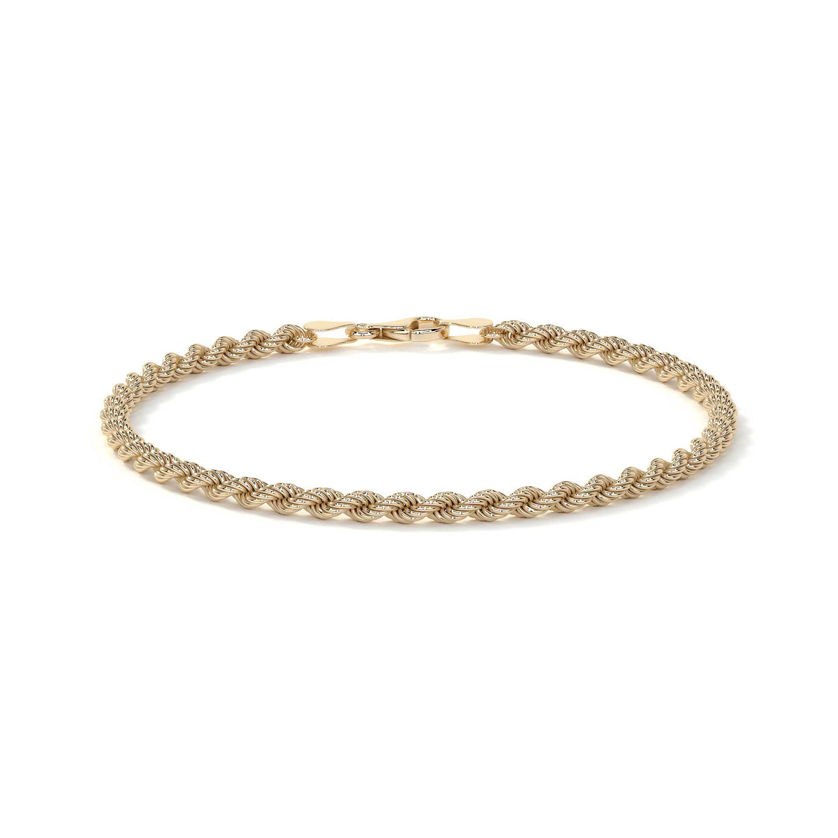 Pulsera De Oro De 10k Estilo Torsal Para Hombre Con Broche De Perico Dorado 18.5 Cm