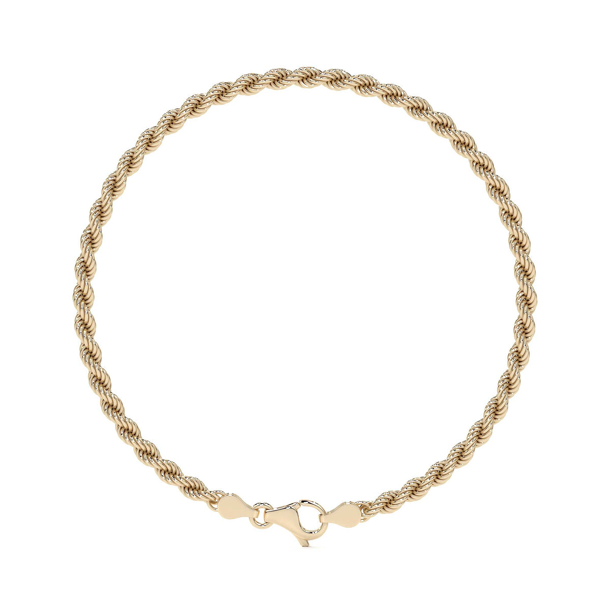 Pulsera De Oro De 10k Estilo Torsal Para Hombre Con Broche De Perico Dorado 18.5 Cm
