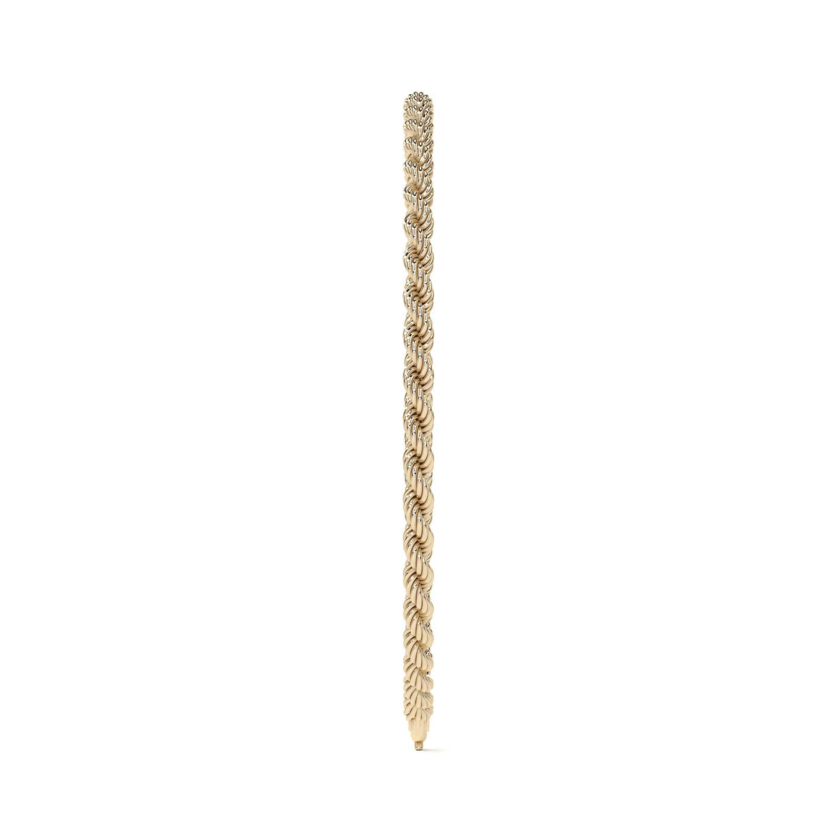 Pulsera De Oro De 10k Estilo Torsal Para Hombre Con Broche De Perico Dorado 18.5 Cm