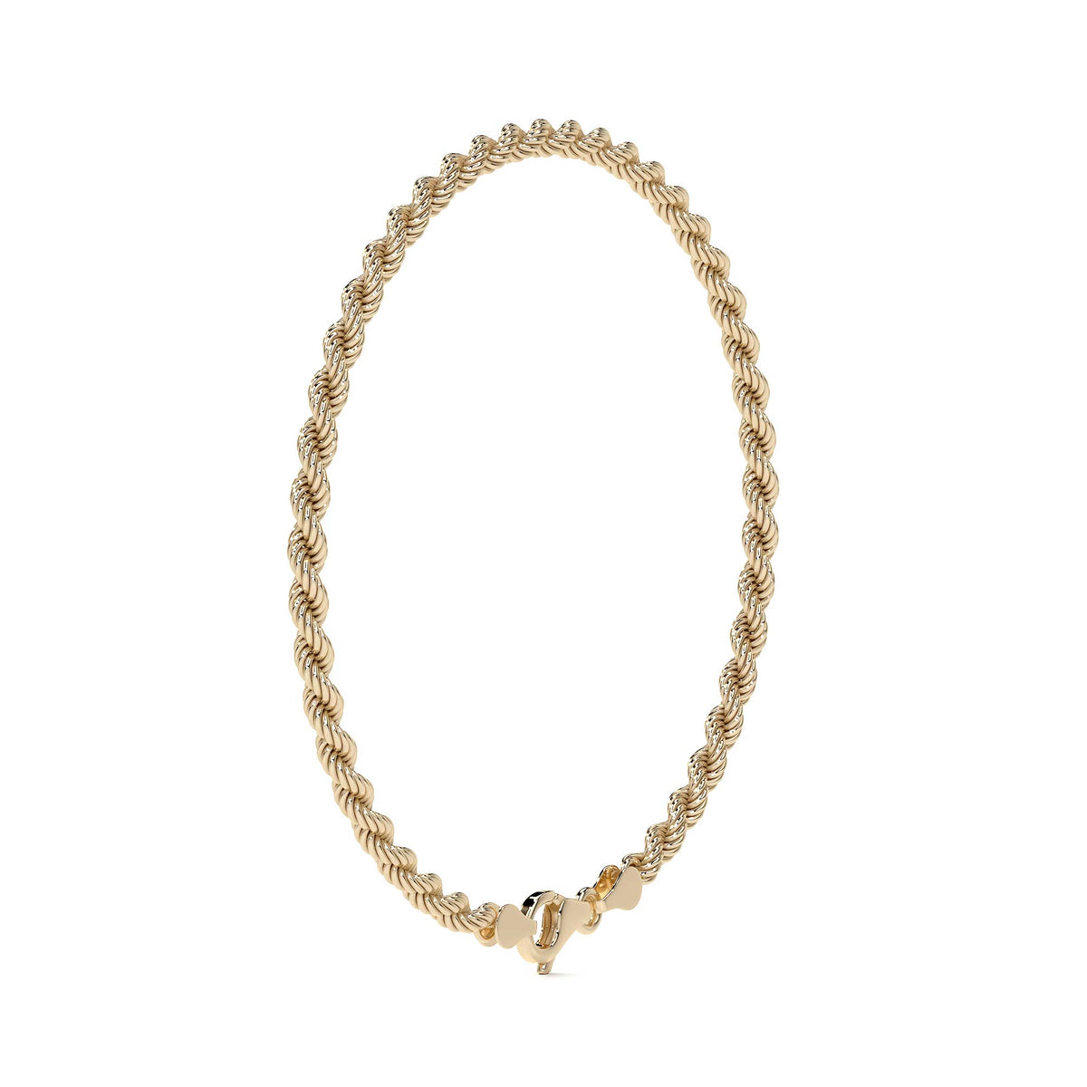 Pulsera De Oro De 10k Estilo Torsal Para Hombre Con Broche De Perico Dorado 18.5 Cm