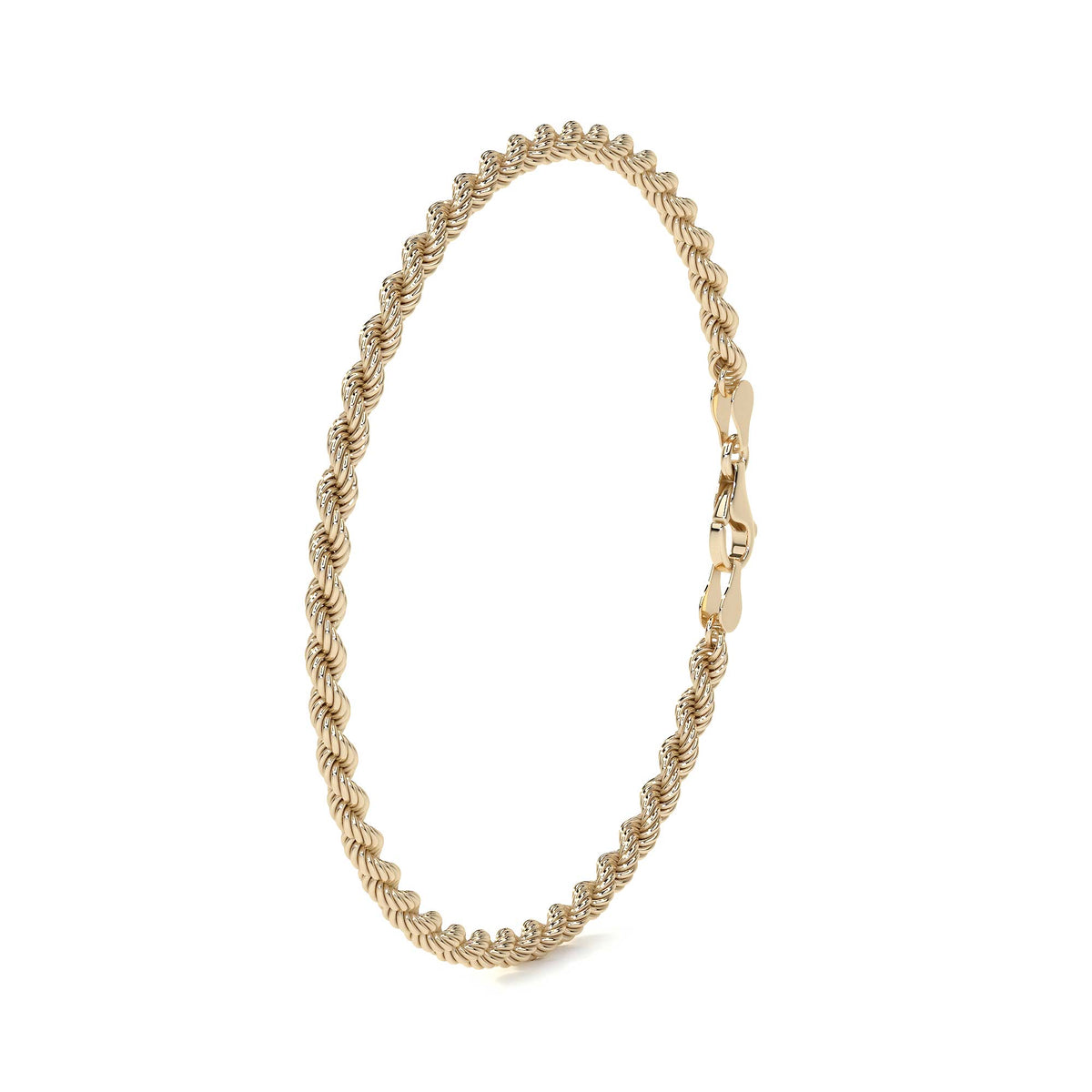 Pulsera De Oro De 10k Estilo Torsal Para Hombre Con Broche De Perico Dorado 18.5 Cm