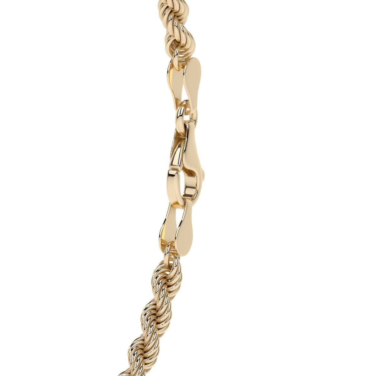 Pulsera De Oro De 10k Estilo Torsal Para Hombre Con Broche De Perico Dorado 18.5 Cm