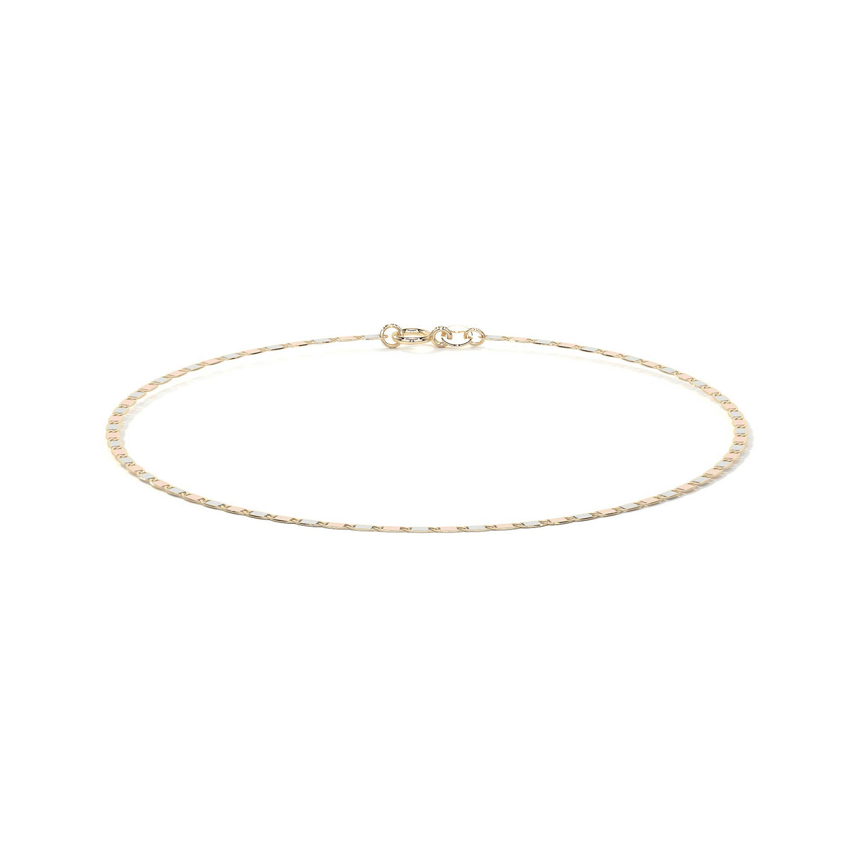 Pulsera de Oro 10K Estilo Italiano Valentino | Brazalete Delicado en Oro Amarillo o Tricolor