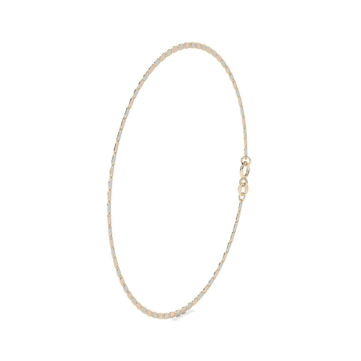 Pulsera de Oro 10K Estilo Italiano Valentino | Brazalete Delicado en Oro Amarillo o Tricolor