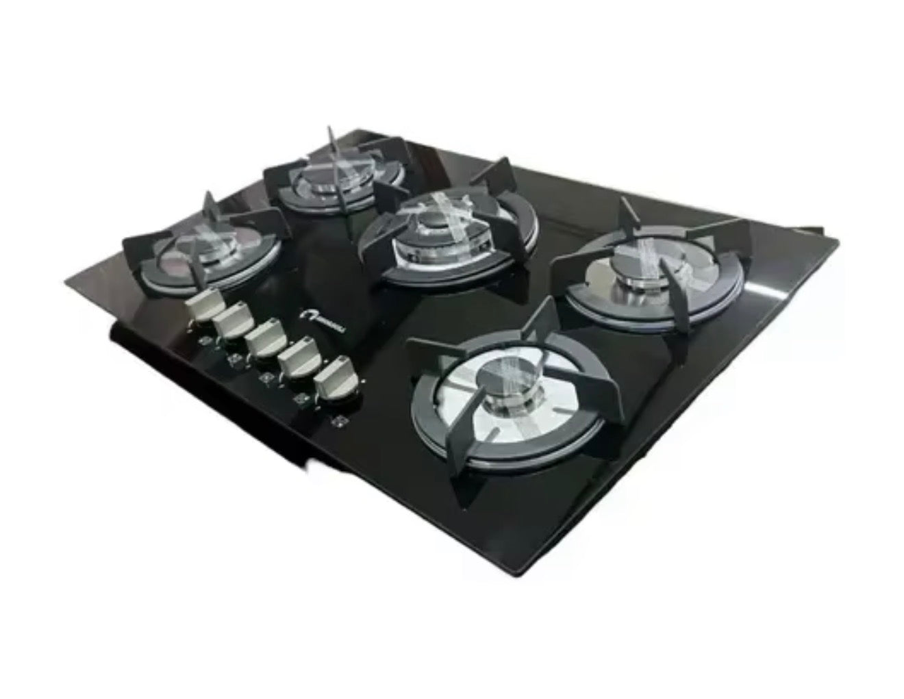 Estufa Empotrable SHORBULL 5 Quemadores Vidrio Templado Gas LP/Natural