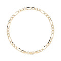 Cadena Figaro Oro 10k 4.3mm 50cm Dorado Clásica Diseño Italiano