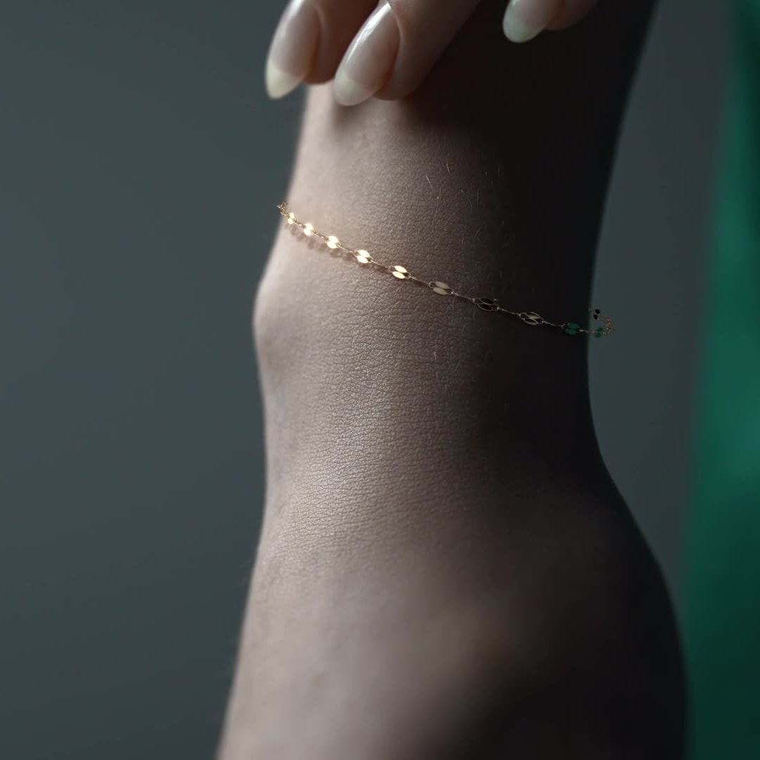 Esclava de Oro 10K Estilo Fígaro Serpentina Italiano | Pulsera Delicada de Joyería Fina