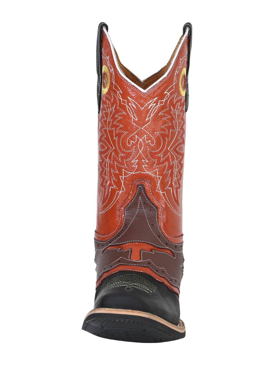 Bota Vaquera de Hombre El General Rodeo en Piel Crazy Color Negro 33305