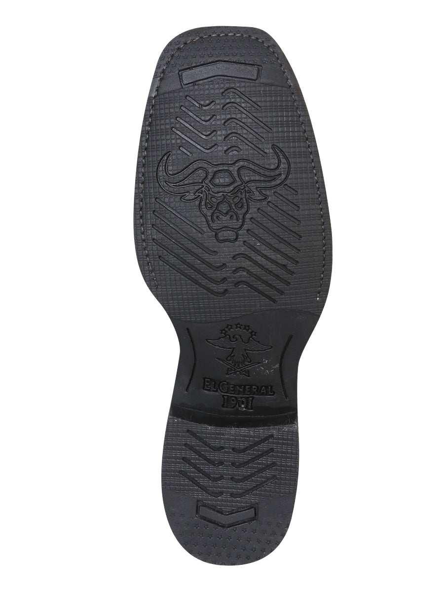 Bota Vaquera de Hombre El General Rodeo en Piel Color Negro 33308