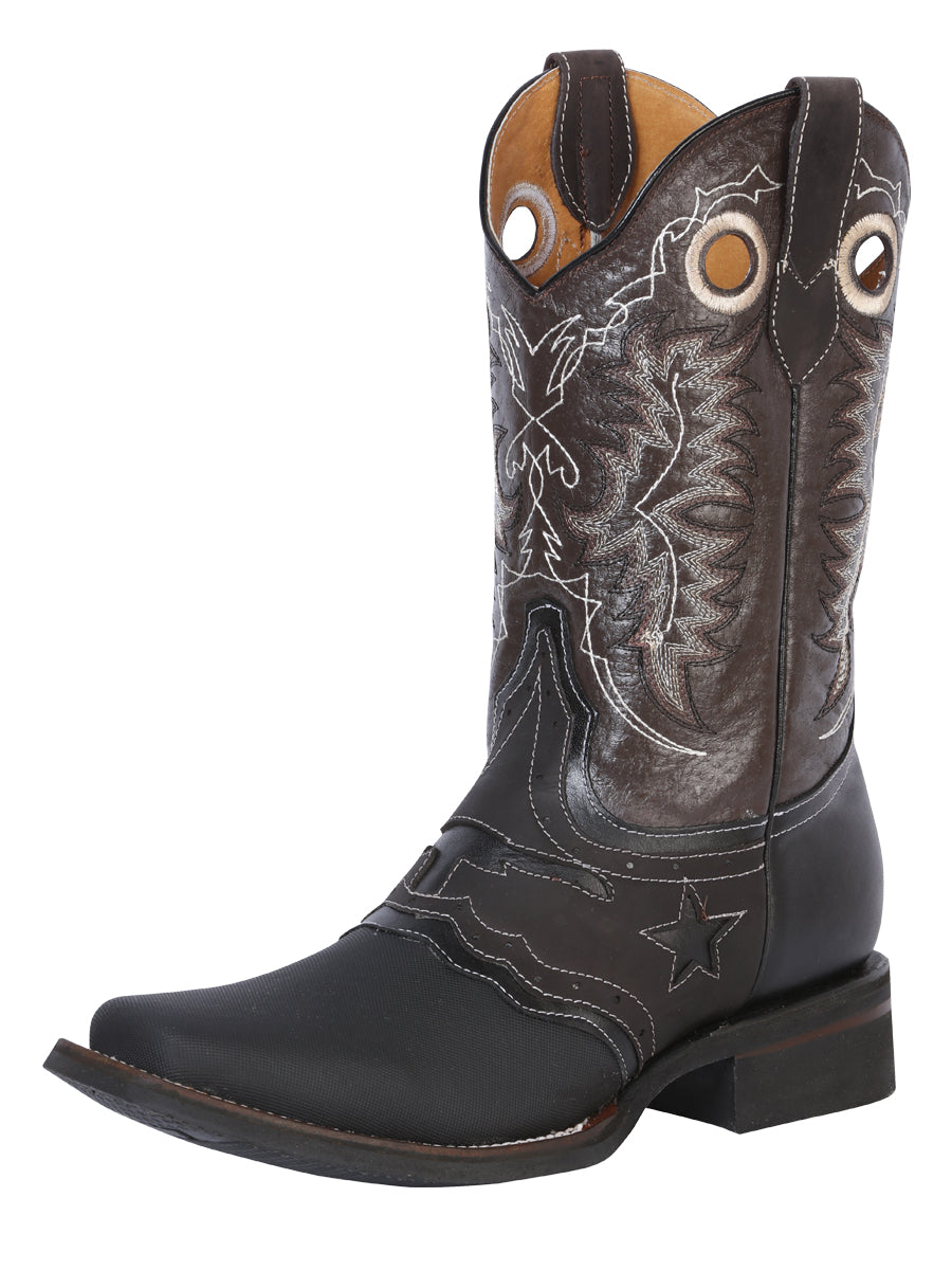 Bota Vaquera de Hombre El General Rodeo en Piel Color Negro 33308