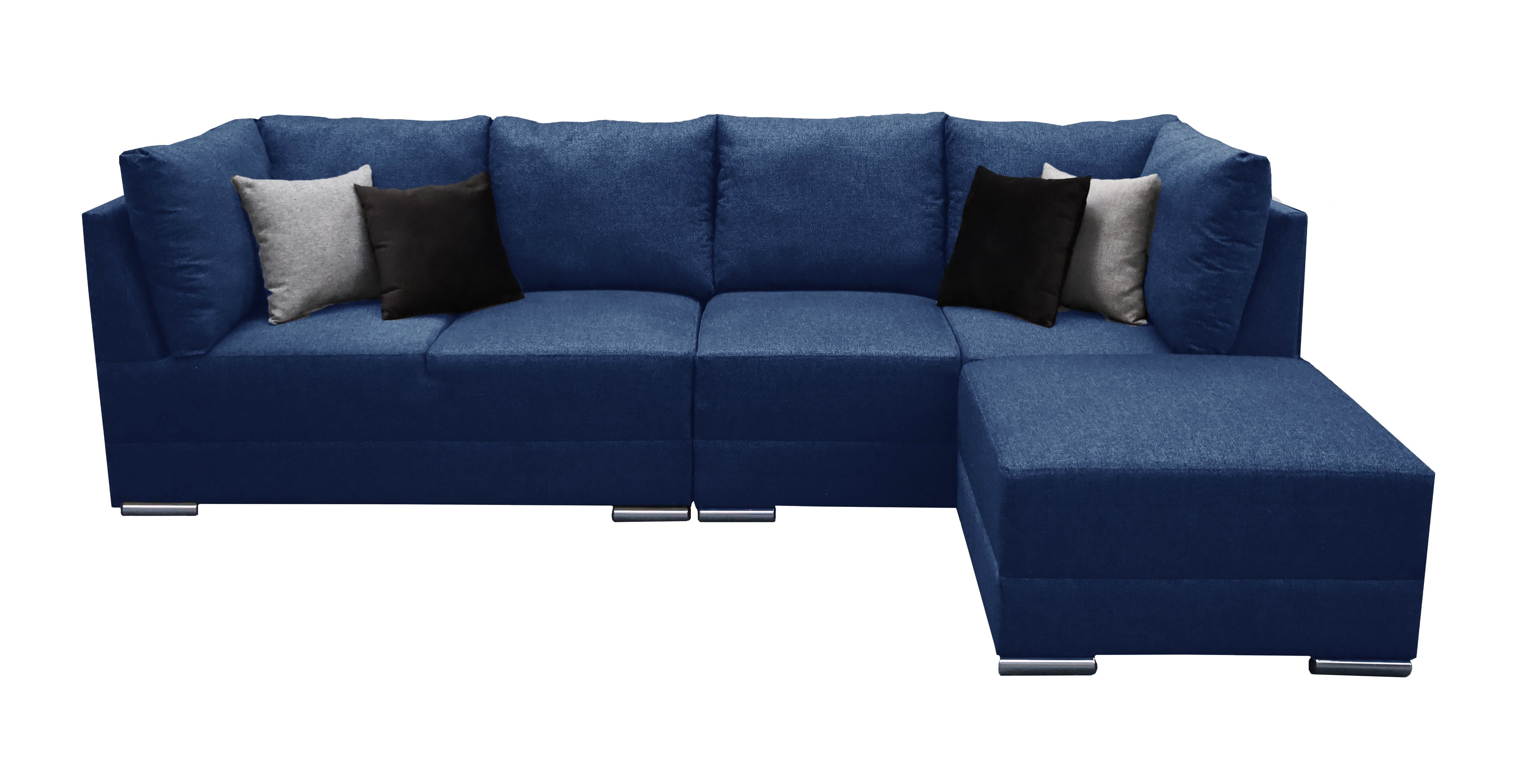 Sala Esquinera Modular El Bazar Store Artemis Azul Marino 230x300 cm Derecha o Izquierda Tela Lino Nacional