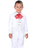 Traje Charro de Niño El General CSK-2 Charro en 100% Poliéster Color Blanco/Rojo 34263