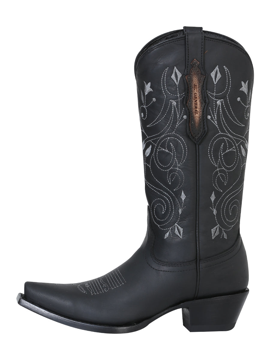 Bota Vaquera de Mujer El General en Piel Crazy Color Negro 34514