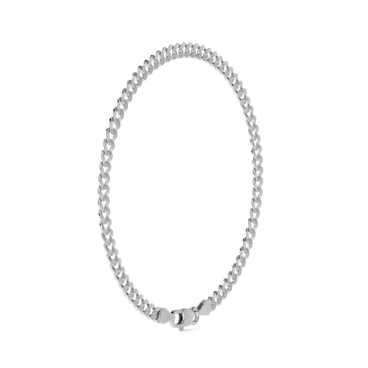 Pulsera De Plata 925 Barbarada 18cm Calibre 3.2mm Italiana