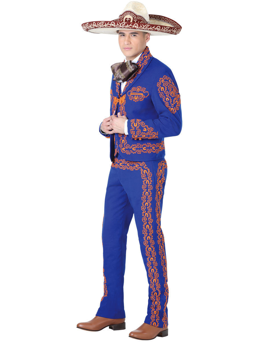 Traje Charro de Hombre El General TCHC-801 Charro en 70% Poliéster 30% Rayón Color Azul Rey 35099