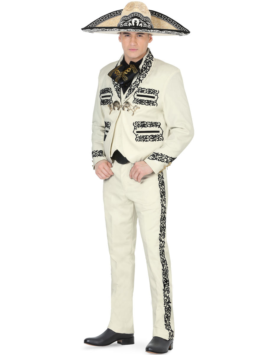 Traje Charro de Hombre El General CHARRO/A TCHC-802 Charro en 70% Poliéster 30% Rayón Color Hueso 35101