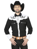 Camisa Vaquera de Hombre El General CVAP1021 Manga Larga Bordada en 65% Poliéster 35% Algodón 35186