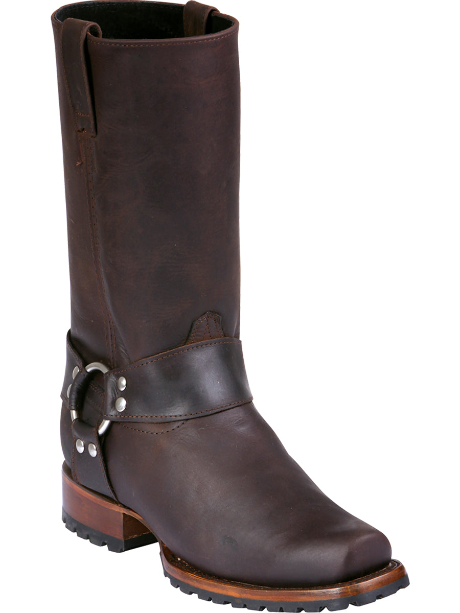 Bota Vaquera de Hombre El General en Piel Crazy Color Chocolate 40673
