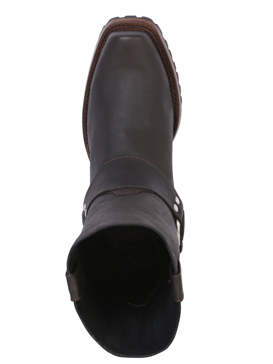 Bota Vaquera de Hombre El General en Piel Crazy Color Chocolate 40673