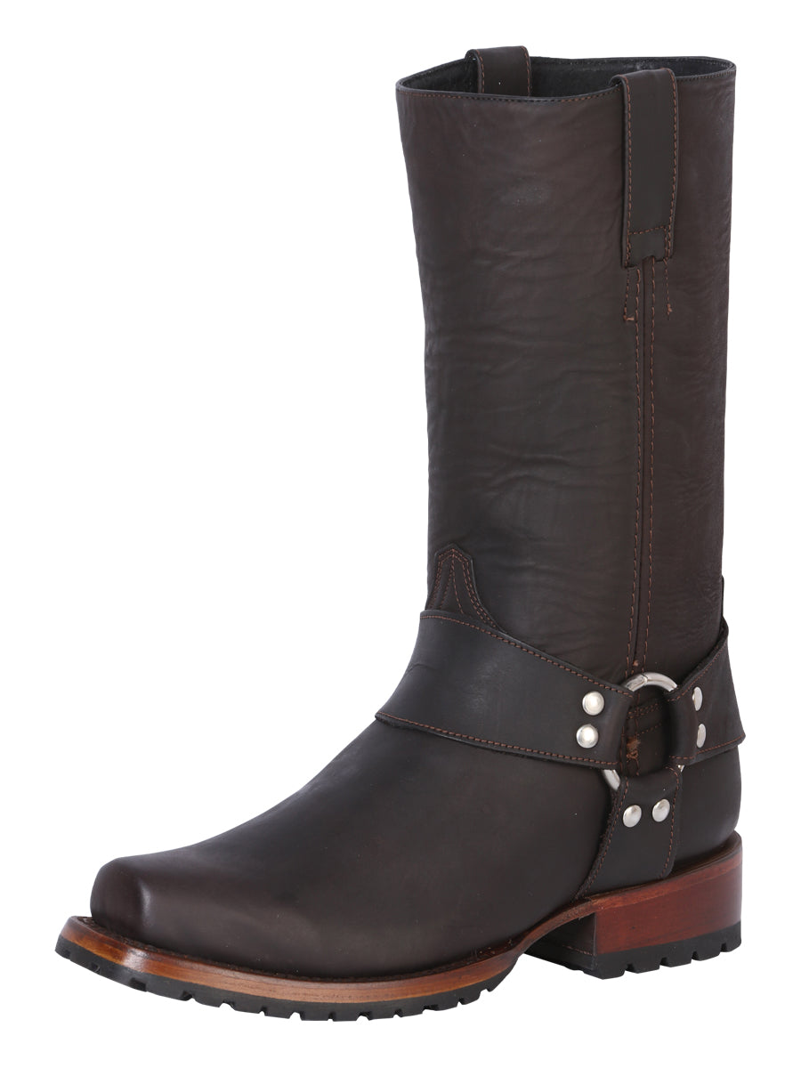 Bota Vaquera de Hombre El General en Piel Crazy Color Chocolate 40673