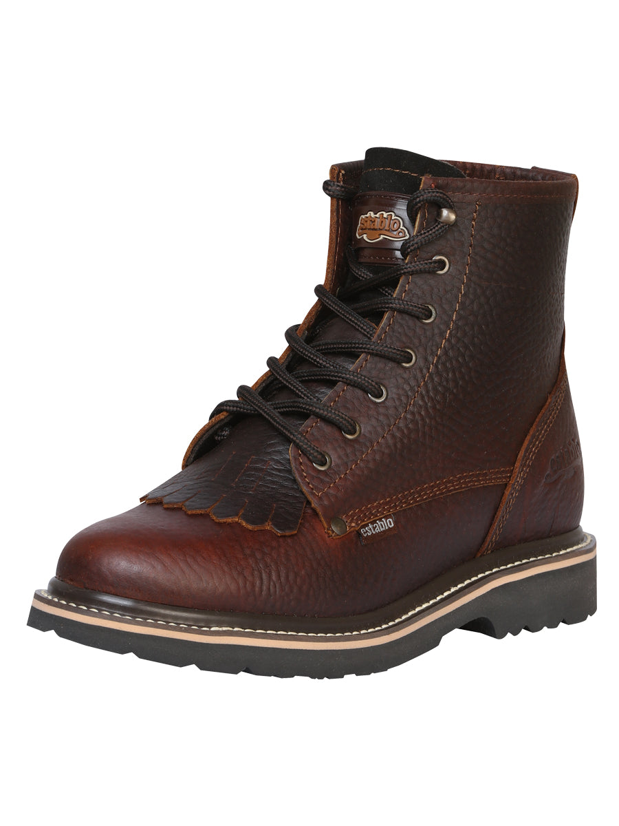 Bota de Mujer El General Trabajo en Piel Color Café 40964