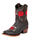 Bota Vaquera Rodeo Mujer El General Piel Crazy Bovino Chocolate - Modelo 41832