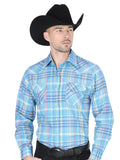 Camisa Vaquera de Hombre El General R2018-5 Manga Larga Bordada en 60% Algodón 40% Poliéster Color Azul 41976