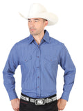 Camisa Vaquera de Hombre El General 2019-53 Manga Larga Casual en 55% Algodón 45% Poliéster Color Azul Marino 42325