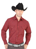 Camisa Vaquera de Hombre El General 2019-59 Manga Larga Casual en 55% Algodón 45% Poliéster Color Rojo 42331