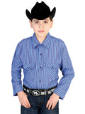 Camisa Vaquera de Niño El General 2019-63 en 55% Algodón 45% Poliéster Color Azul 42453